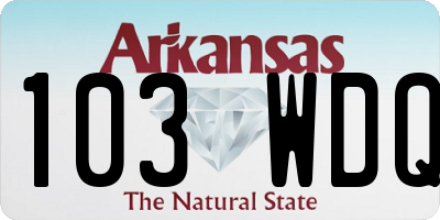 AR license plate 103WDQ