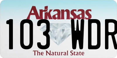 AR license plate 103WDR