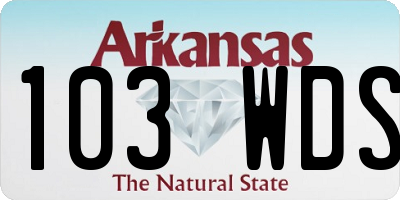 AR license plate 103WDS
