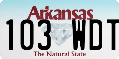 AR license plate 103WDT