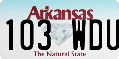 AR license plate 103WDU