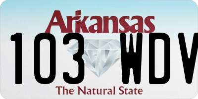 AR license plate 103WDV