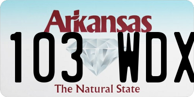 AR license plate 103WDX