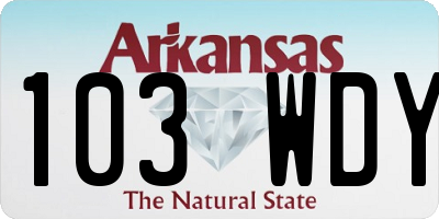 AR license plate 103WDY
