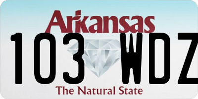 AR license plate 103WDZ