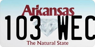 AR license plate 103WEC