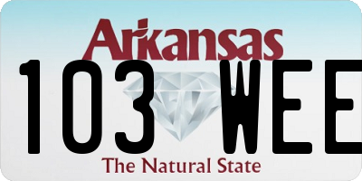 AR license plate 103WEE