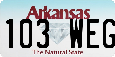 AR license plate 103WEG