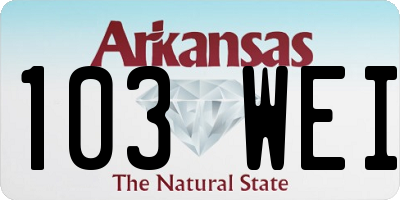 AR license plate 103WEI