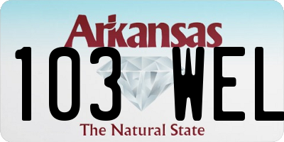 AR license plate 103WEL