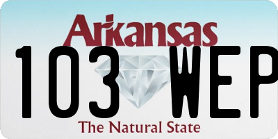 AR license plate 103WEP