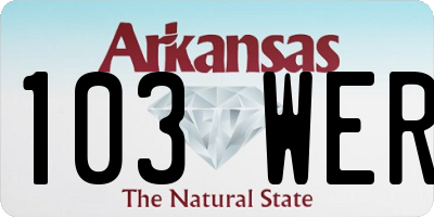AR license plate 103WER