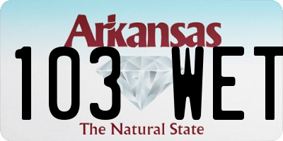 AR license plate 103WET