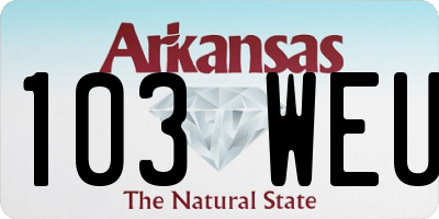 AR license plate 103WEU
