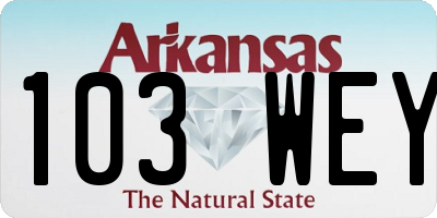 AR license plate 103WEY