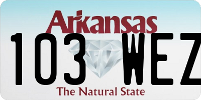 AR license plate 103WEZ