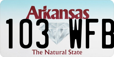 AR license plate 103WFB