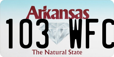 AR license plate 103WFC