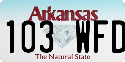 AR license plate 103WFD