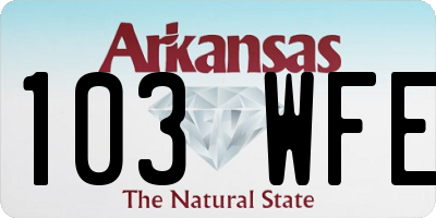 AR license plate 103WFE