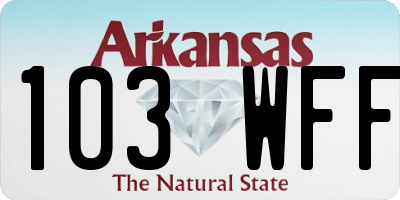 AR license plate 103WFF