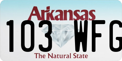 AR license plate 103WFG