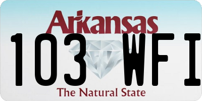AR license plate 103WFI