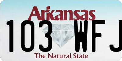 AR license plate 103WFJ