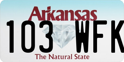 AR license plate 103WFK