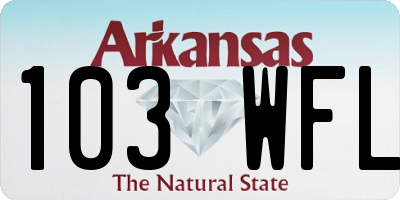 AR license plate 103WFL