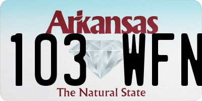 AR license plate 103WFN