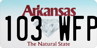 AR license plate 103WFP