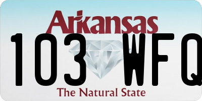 AR license plate 103WFQ