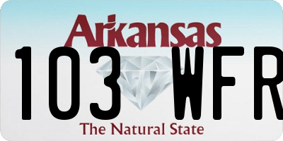 AR license plate 103WFR