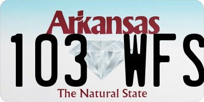 AR license plate 103WFS