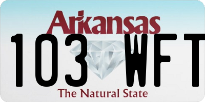 AR license plate 103WFT