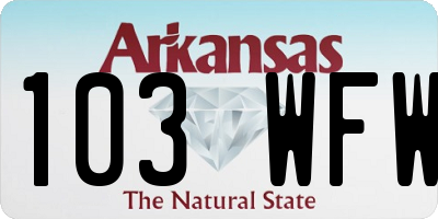 AR license plate 103WFW
