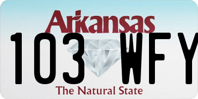 AR license plate 103WFY