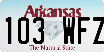 AR license plate 103WFZ