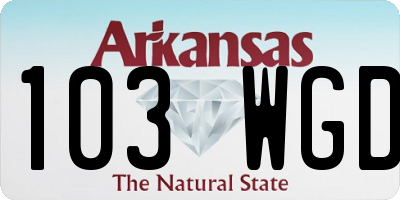 AR license plate 103WGD