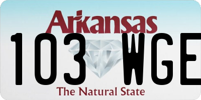 AR license plate 103WGE