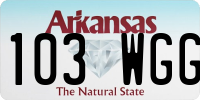 AR license plate 103WGG