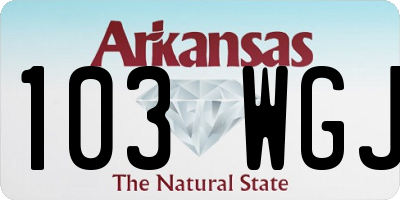 AR license plate 103WGJ