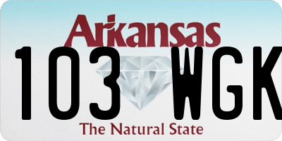 AR license plate 103WGK