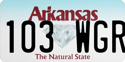 AR license plate 103WGR
