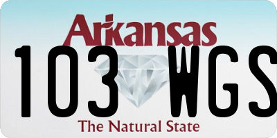 AR license plate 103WGS