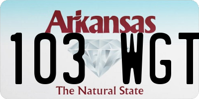 AR license plate 103WGT