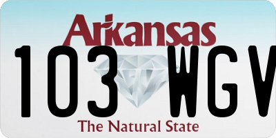 AR license plate 103WGV