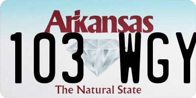 AR license plate 103WGY