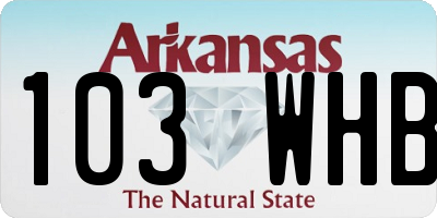AR license plate 103WHB